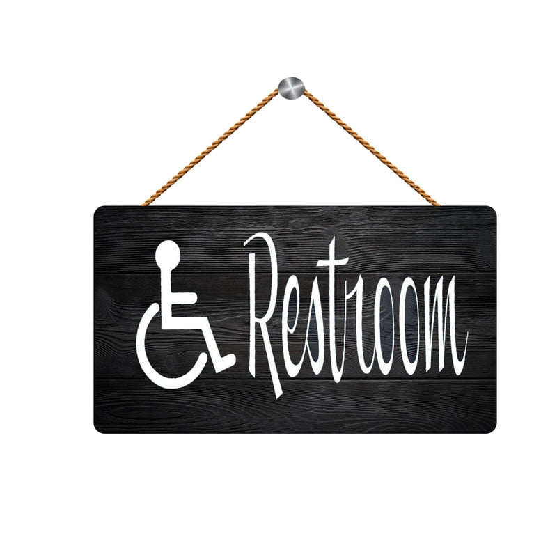 Restroom Handicap Symbol Business Door Wall Sign Decor 12X6 Inch ...