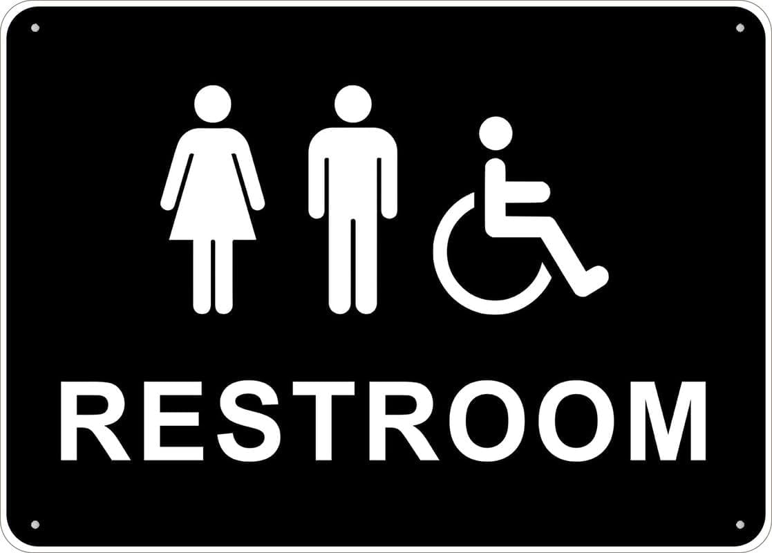 Restroom Men Women Handicap Sign Metal Signs 12X8 Inch Rust Free ...