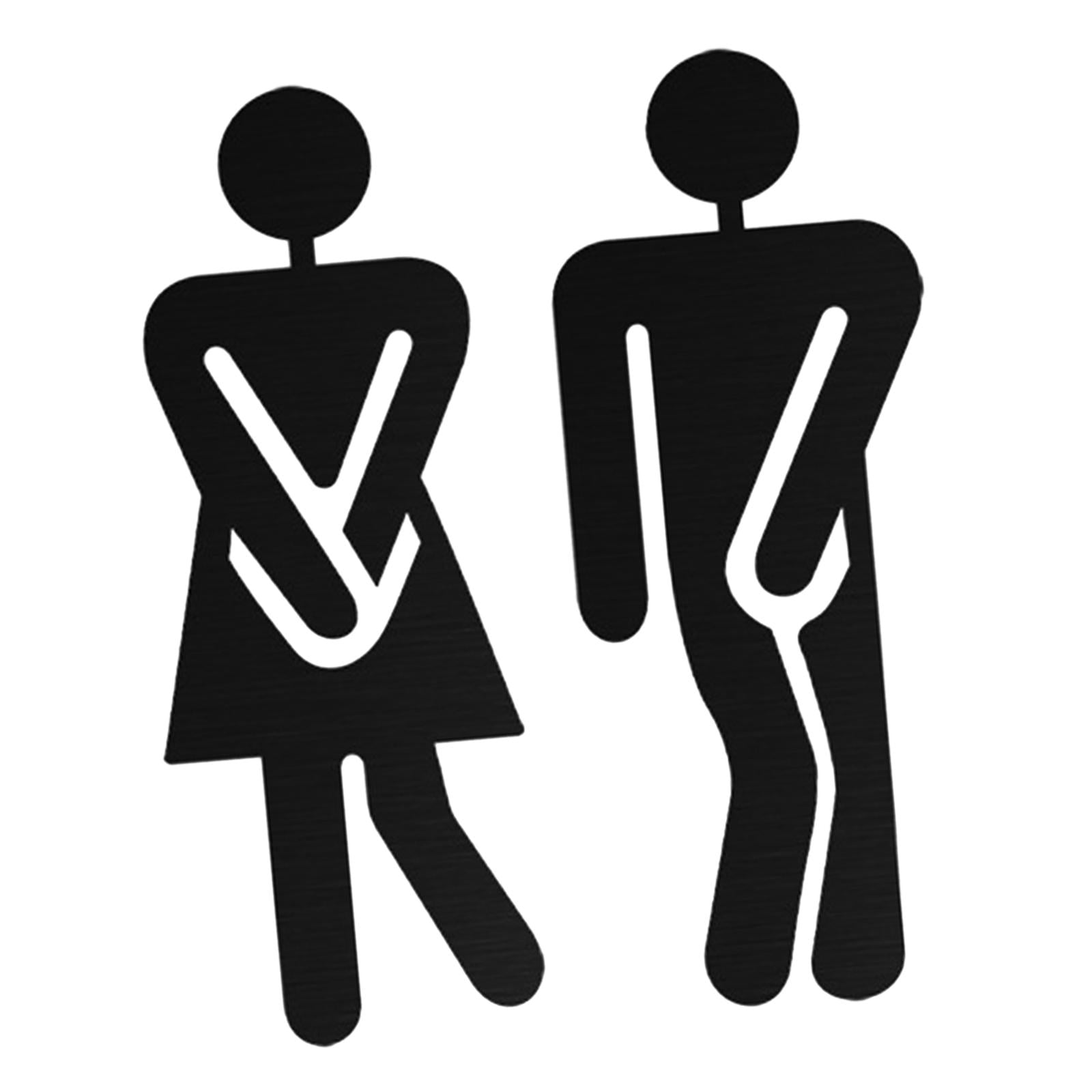 Restroom Sign,15cm Men Women Bathroom Sign Stainless Steel,Metal 5 ...