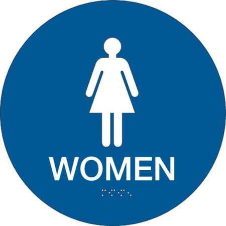 Restroom Sign, Brady, 106180, 12"Hx12"W