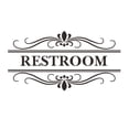 thumbnail image 1 of thovorrnl Restroom Wall Decals, Peel and Stick Vinyl Wall Art Vinyl Bathroom Sticker for Home Office Decor, Black, 1 of 7