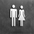 thumbnail image 1 of Restroom Signs Under $5! Yrmaups Acrylic Restroom Sign Sticker, Self Adhesive Bathroom Sign, Male Female Restroom Door Sign, Modern Bathroom Signage, Clear Restroom Sign, Easy Install Toilet Sign, 1 of 6