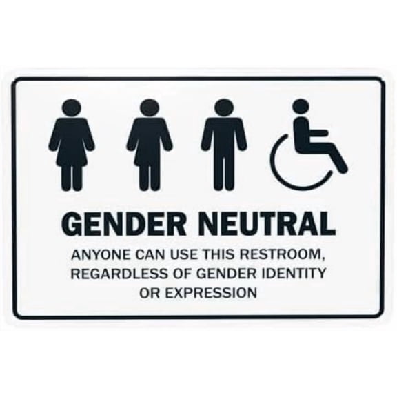 Restroom Warning Metal Sign, Security Plaque for Home Business Indoor Outdoor Yard Garage Street Wall, Restroom Safety Caution Sign, 8x12 Inch