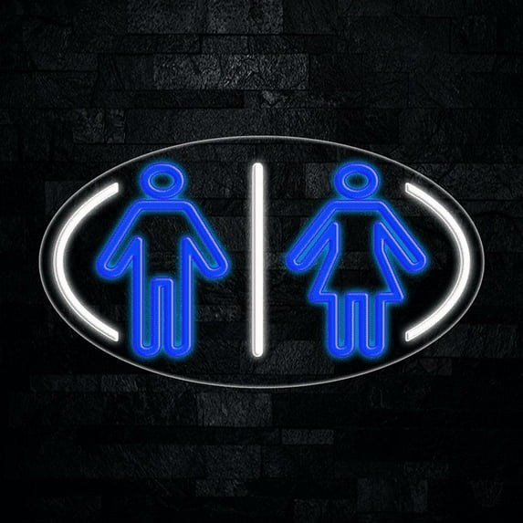 Restrooms LED Neon Sign 28"L x 16"H #34285