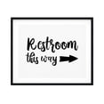 thumbnail image 1 of Restrooms This Way (Right Arrow) 5 x 7 UNFRAMED Print Business & Events Decor Wall Art, 1 of 3