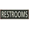 thumbnail image 1 of Restrooms Vintage Look Shabby Chic Gift Metal Sign 6x18 206180062015, 1 of 1
