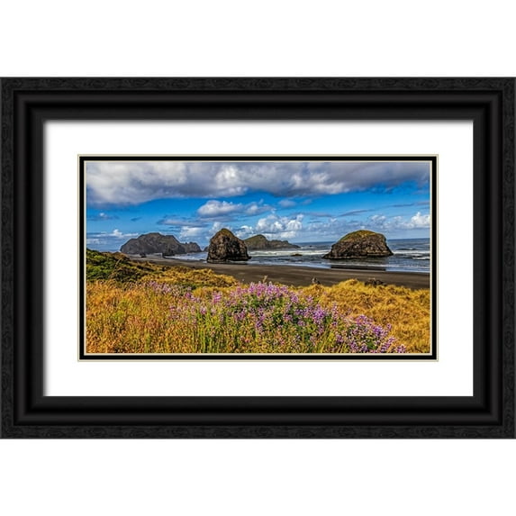 Restuccia, Joe III 14x10 Black Ornate Wood Framed with Double Matting Museum Art Print Titled - USA-Oregon-Cape Sebastian