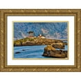 thumbnail image 1 of Restuccia, Joe III 24x17 Gold Ornate Wood Framed with Double Matting Museum Art Print Titled - USA-California-Crescent City-Battery Light House, 1 of 4