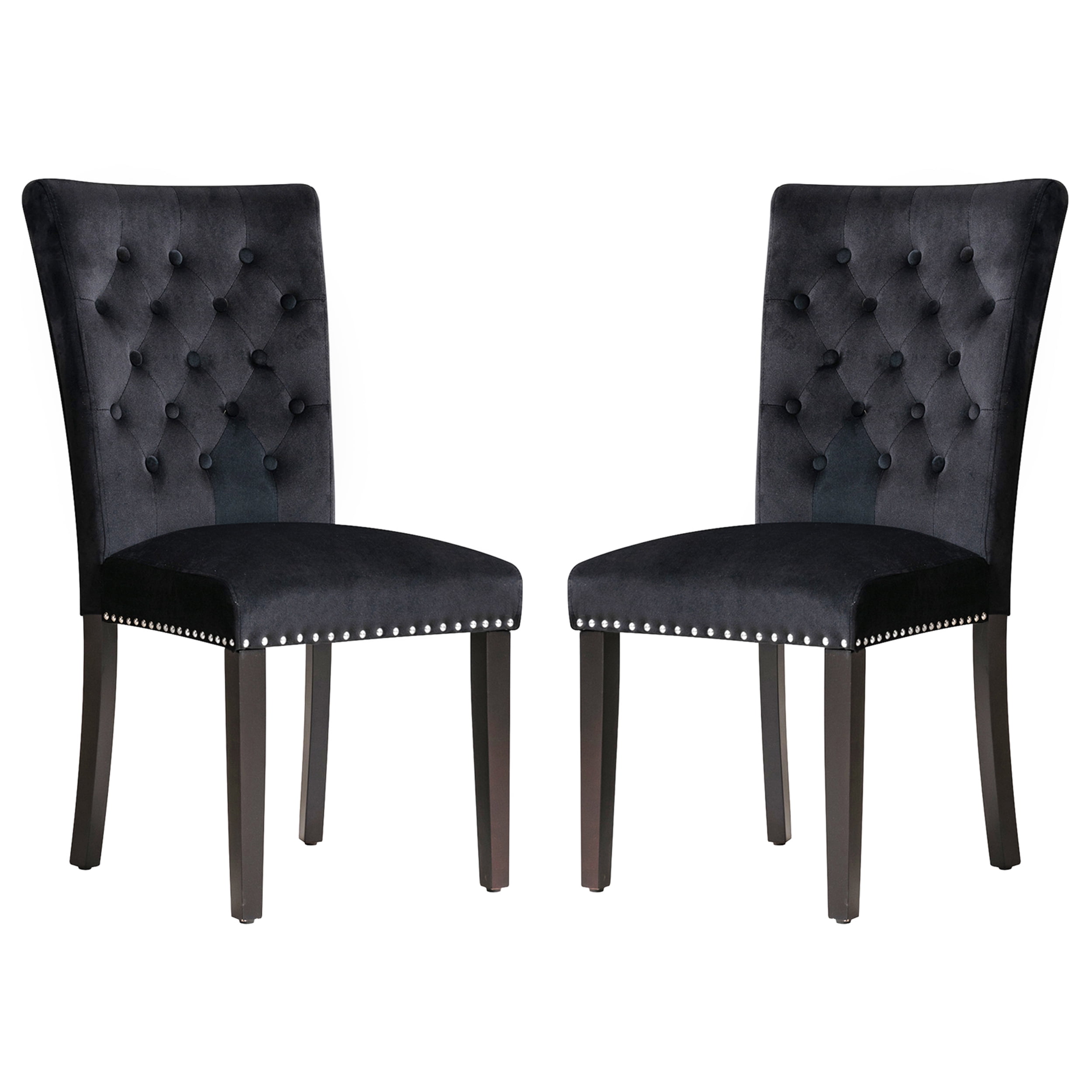 Restworld Chairs for Dining Table ,Set of 2 Tufted Upholstered Velvet