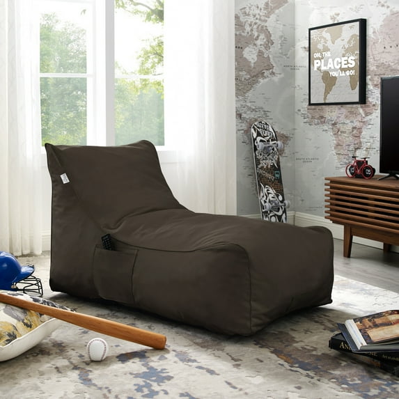 Loungie Resty Nylon Bean Bag Chair Brown