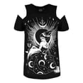 thumbnail image 1 of Restyle The Goddess of Night Nyx Gothic Cold Shoulder Shirt, L, 1 of 2