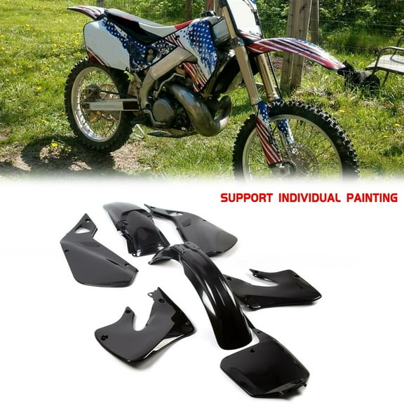 Restyle Updated Body Plastic Black Fairing Kit For Honda 1997 1998 1999 CR250 CR250R CR125R