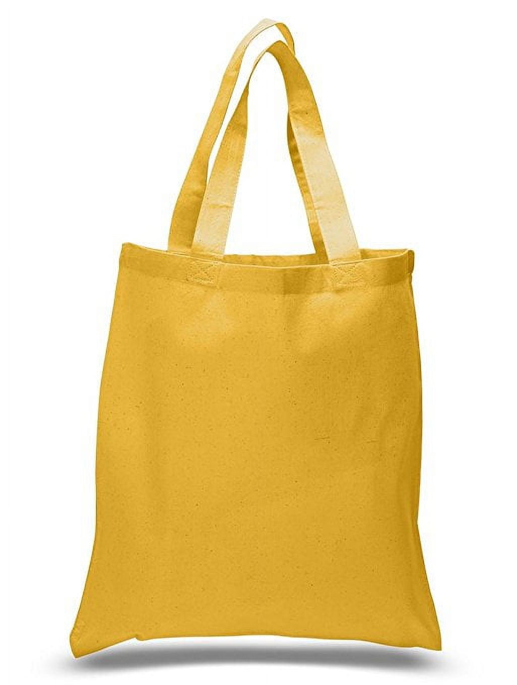 Resuable Blank Tote Bags for DIY, Art & Crafts, Decorations Set of 24 (Gold)