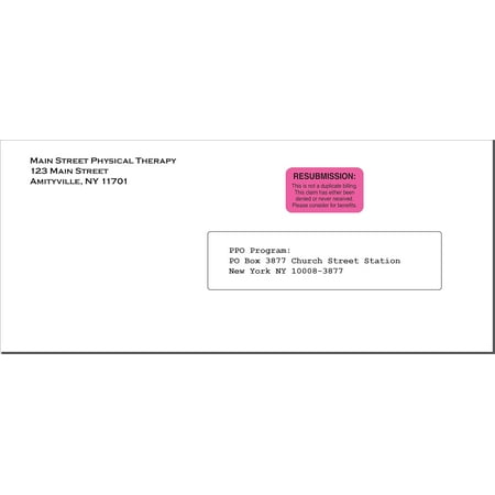 Resubmission Clarification Label, Fluorescent , 1-1/2” x 7/8”, Permanent Adhesive, , Claims Follow-Up Labels, 250 Stickers/Box