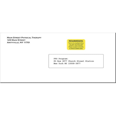 Resubmission Clarification Label, Fluorescent Chartreuse, 1-1/2” x 7/8”, Permanent Adhesive, , Claims Reprocessing Labels, 250 Stickers/Box