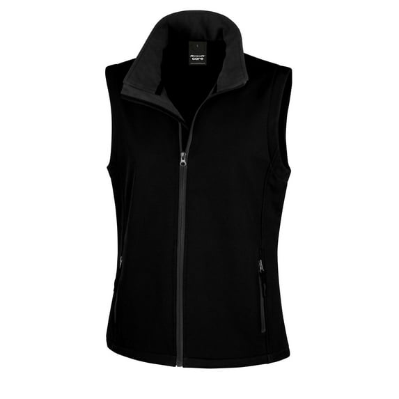 Result Core Womens Printable Softshell Zipped Bodywarmer Jacket