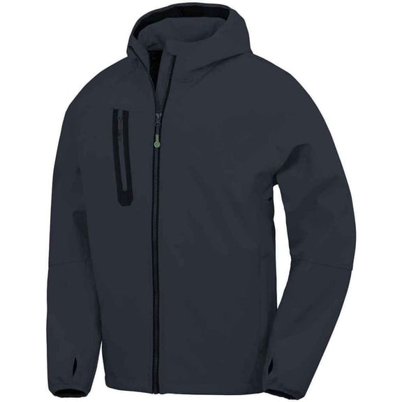 Result Genuine Recycled Mens Hooded 3 Layer Printable Soft Shell Jacket