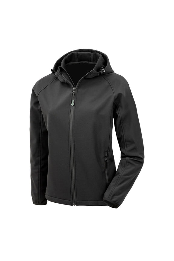 Womens Hooded 3 Layer Printable Soft Shell Jacket