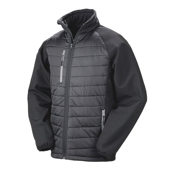 Result Mens Black Compass Padded Soft Shell Jacket