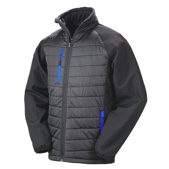 Result Mens Black Compass Padded Soft Shell Jacket