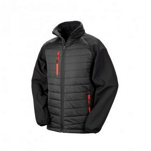 Result Mens Black Compass Padded Soft Shell Jacket