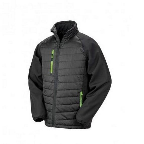 Result Mens Black Compass Padded Soft Shell Jacket