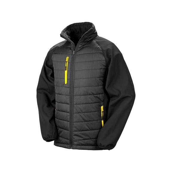 Result Mens Black Compass Padded Soft Shell Jacket