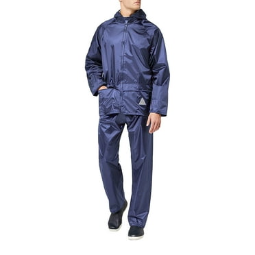 Tuff Grip 3 Piece Overall Pants and Jacket Rain Suit with Hood (Men ...