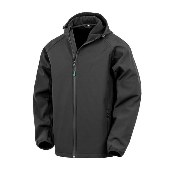 Result Mens Hooded 3 Layer Recycled Soft Shell Jacket