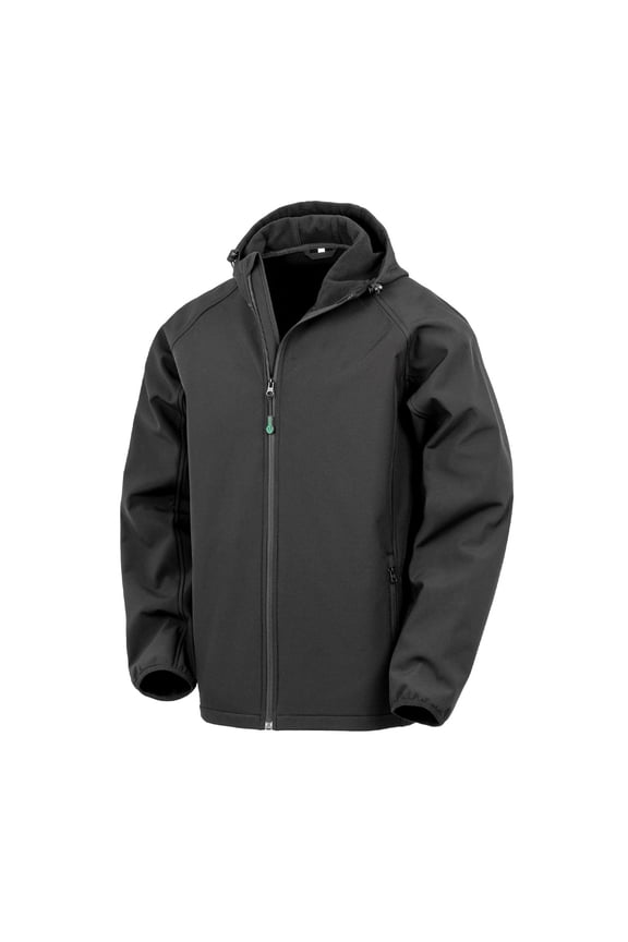 Mens Hooded 3 Layer Recycled Soft Shell Jacket