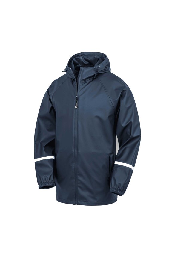 Mens Prism Reflective Tape PU Recycled Waterproof Jacket