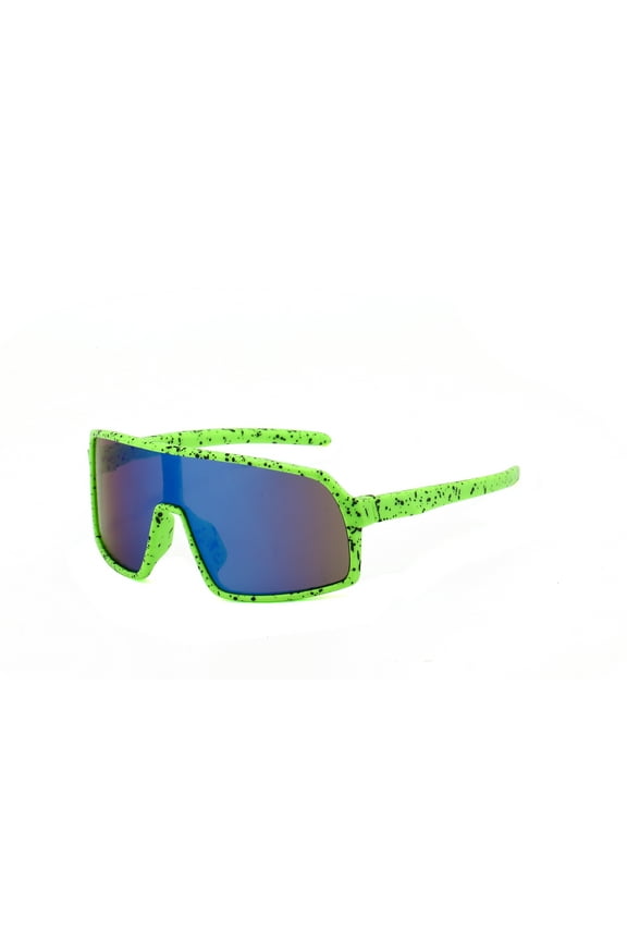 Eyewear Resume Sports Wrap Shield Neon Green Sunglasses for Kids