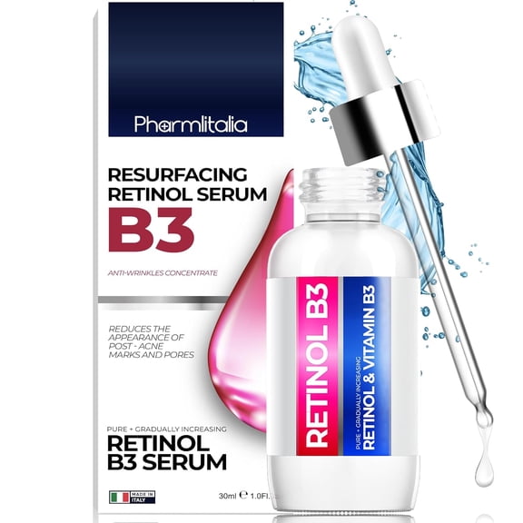 Resurfacing Retinol Serum for Face with Vitamin B3 - Pure Retinol Face Serum for Anti Aging, Wrinkles, Fine Lines, Acne Scar and Sun Spots for a Radiant Complexion - Boost Collagen and Hydrates