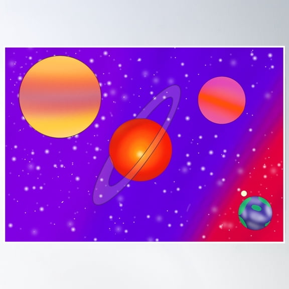 Resurgence (Planets Of The Cosmos) Poster Wall Art, Modern Wall Decor, 8x12 UNFRAMED