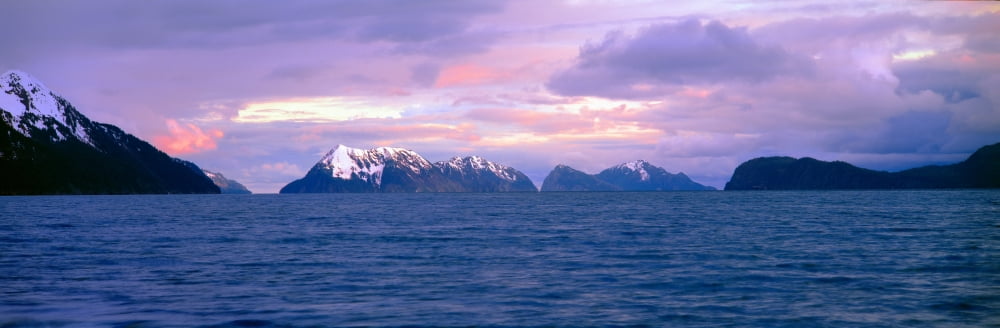 Resurrection Bay and Kenai Fjords National Park Kenai Peninsula Alaska Canvas Art - Panoramic Images (27 x 9)