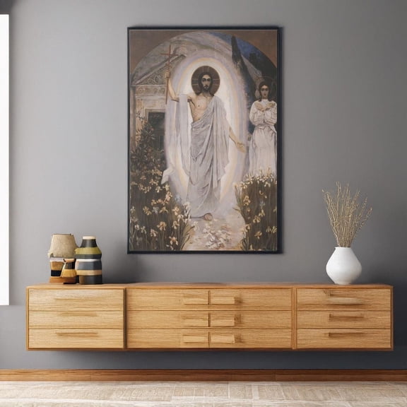 Resurrection By Mikhail Nesterov Wall Art Reproduction Orthodox Christianity Print, Unframed Paper Poster 8x10in