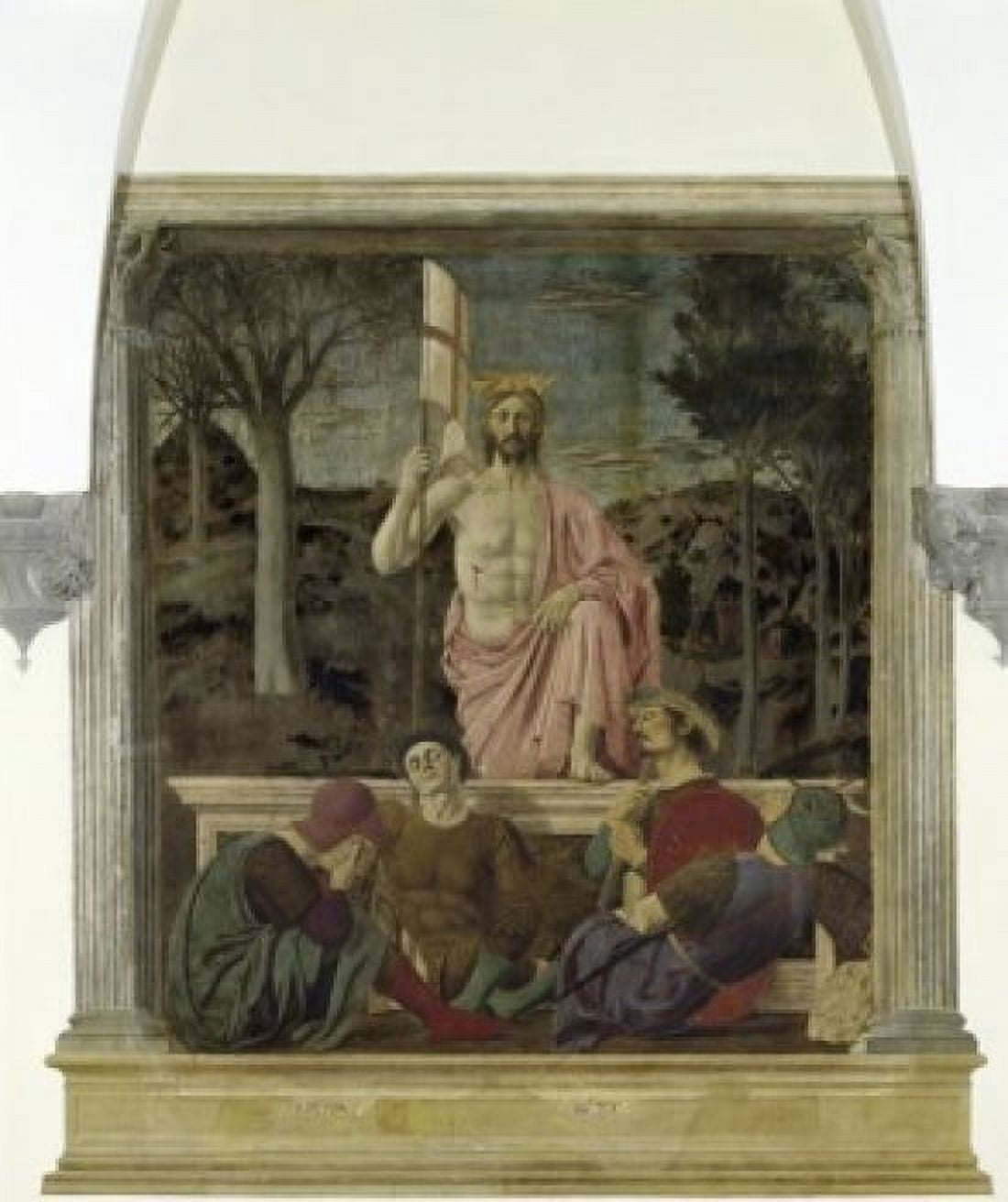 Resurrection of Christ 1463-65 Piero della Francesca (ca1420-1492 Italian) Fresco Civic Musuem Sansepolcro Italy Canvas Art - Piero della Francesca (24 x 36)