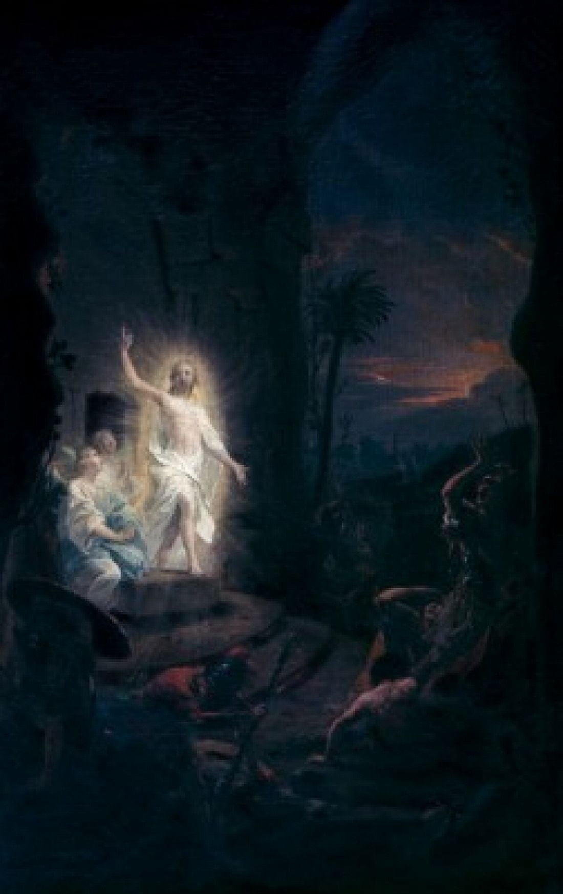 Resurrection of Christ by Johann Heinrich W Tischbein oil on canvas (1751-1829) Germany Hamburg Kunsthalle Canvas Art - Johann Heinrich W Tischbein (18 x 24)