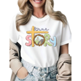 thumbnail image 1 of Resurrection Day True Story Easter Faith Graphic Tees Womans T-shirt Shirts Black White S-5XL Tops, 1 of 4