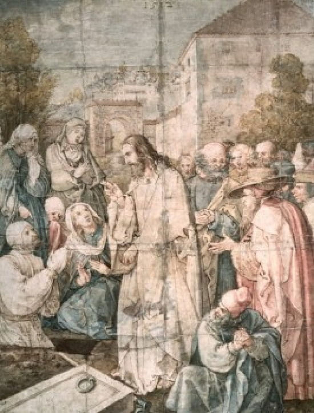 The Resurrection of Lazarus 1512 Albrecht Durer (1471-1528 German) Ink with Watercolor Pushkin Museum of Fine Arts Moscow Canvas Art - Albrecht Durer (18 x 24)