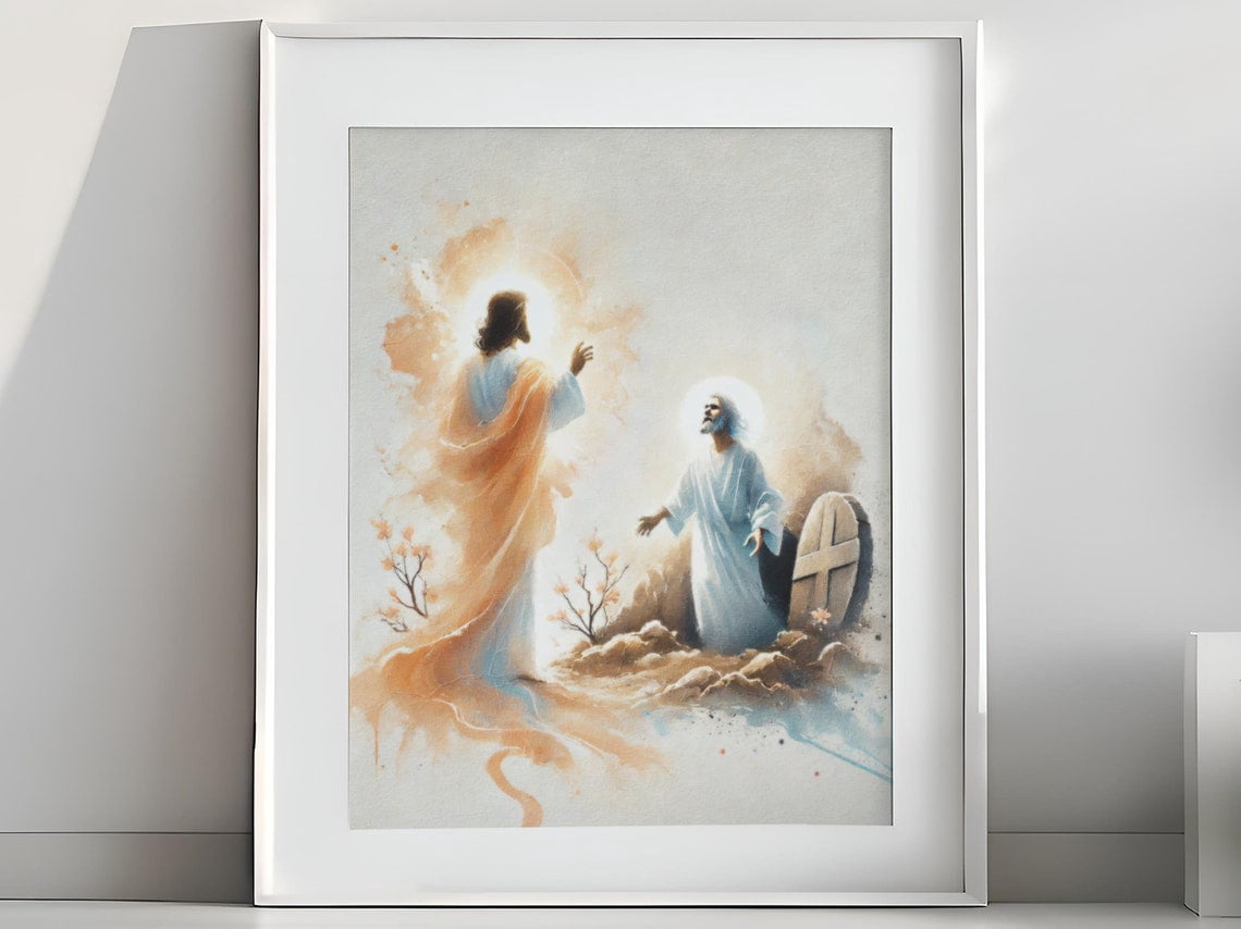 Resurrection Of Lazarus Wall Art Print, Jesus Biblical Healing Miracle ...