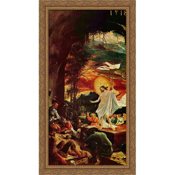Resurrection of Christ 22x40 Large Gold Ornate Wood Framed Canvas Art by Albrecht Altdorfer