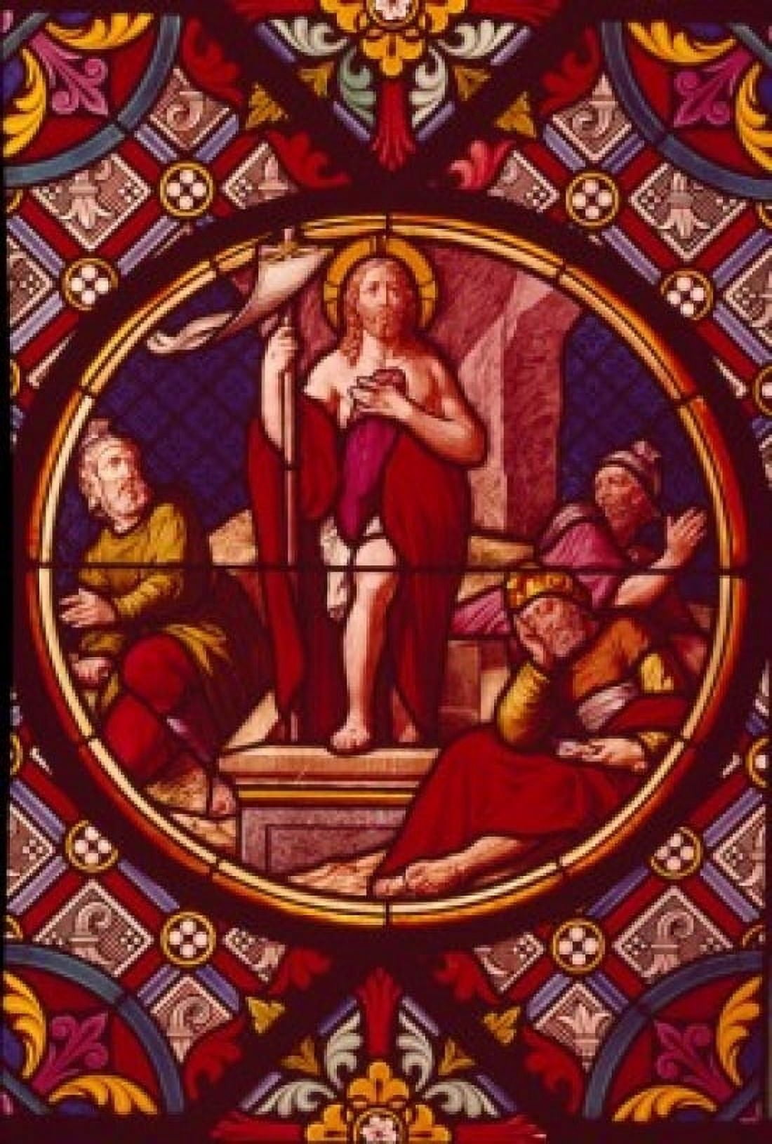 Resurrection stained glass window 19th Century Canvas Art - (24 x 36)