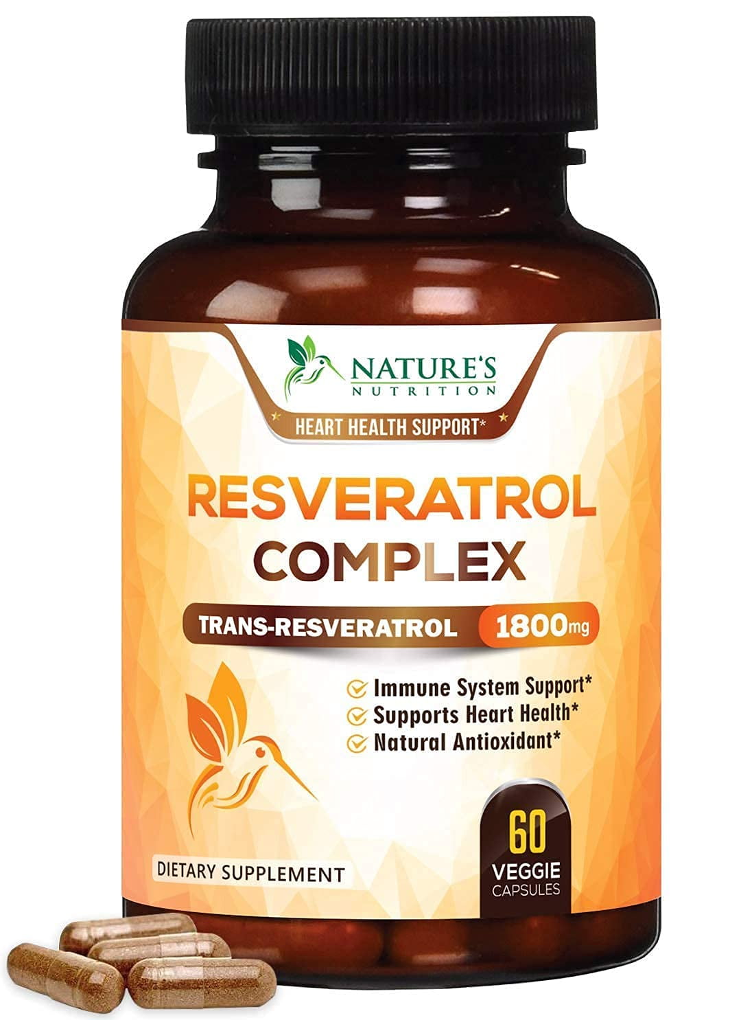 Resveratrol 1800mg Per Serving Potent Antioxidants for Immune Support Extra Strength Trans