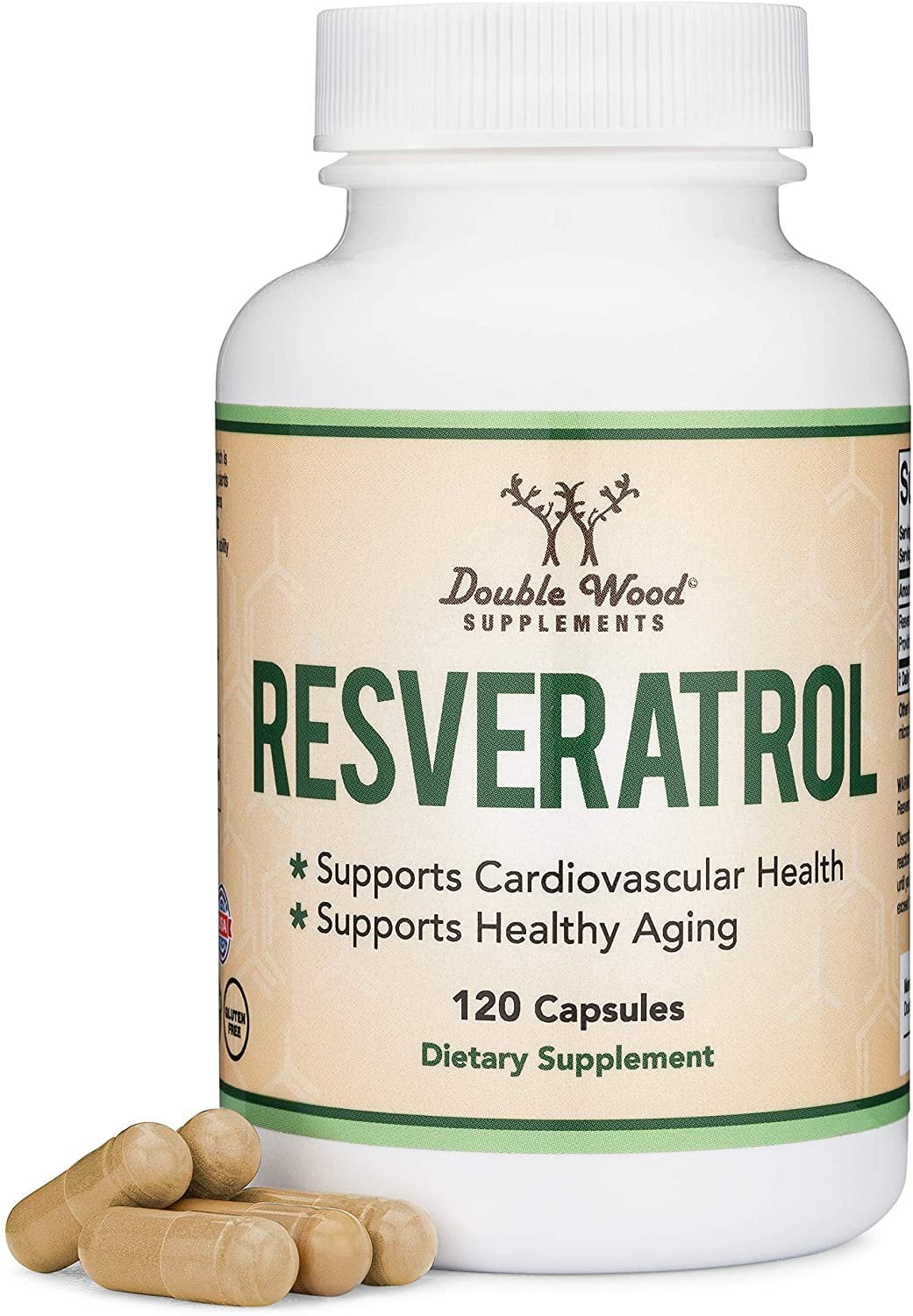 Resveratrol 500mg Per Serving, 120 Capsules (Natural Resveratrol