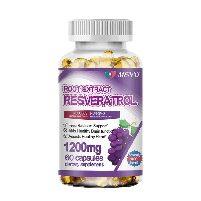 Resveratrol Capsules 1200mg Natural Antioxidant, Anti Aging, Anti