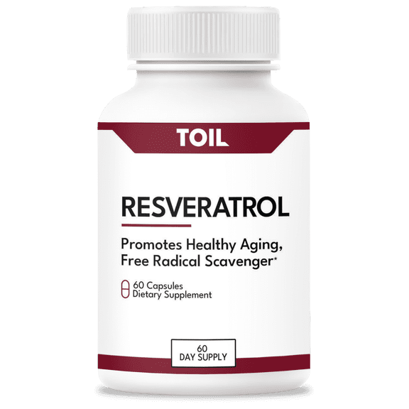 Resveratrol - Powerful Antioxidant for Healthy Aging, Cell Autophagy, & Cardio Health from Toil, a Veteran Owned Company