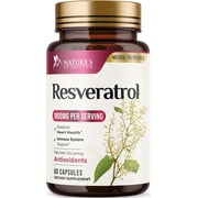 Resveratrol Supplement - 1800mg Per Serving Extra Strength Resveratrol Blend - Antioxidant Blend for Healthy Aging, Heart Health, Cellular Energy & Immune Support - Bottled in USA - 60 Capsules