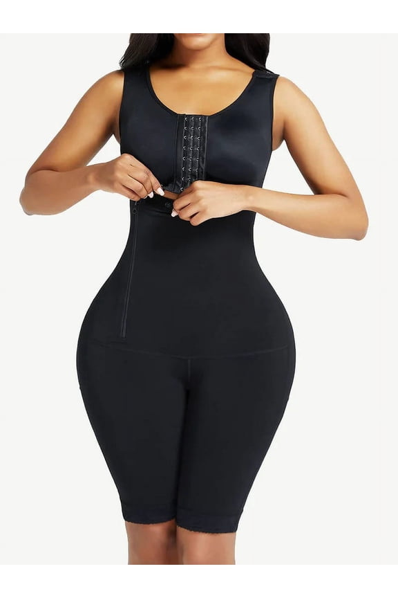 3-Row Hook Tummy Control Butt Lifter Thigh Trimmer Post-surgical Full Body Shapewear