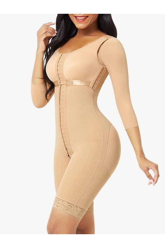 Hourglass Post-surgical Body Shaper With Sleeves Good Elastic Shapewear